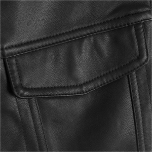 Conçu sur mesure hommes col en V gilet en cuir couleur unie toile grande taille prix usine hiver style joueur look en vrac quantité - Product Image 6