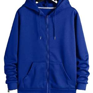Sudadera CON CAPUCHA DE Color sólido con cremallera térmica de algodón 100% de alta calidad para hombres recién llegados sudaderas Unisex transpirables para invierno - Product Image 1