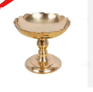 Nuevo cuenco decorativo de plata con acabado de dátiles con soporte de hojas doradas para restaurante y bar de hotel - Product Image 3