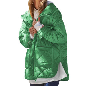 2025 nuevas chaquetas acolchadas ropa de invierno transpirable para mujeres chaquetas de burbujas con cremallera de invierno acolchadas para mujeres OEM personalizado - Product Image 5