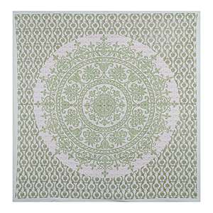 Green Floral Print 240 TC 100% Cotton Double Bed <b>Sheet</b> Set with 2 Pillow Covers <b>King</b> <b>Size</b> 3pc & 4pc Options Available (SHKV1042) - Product Image 4