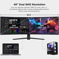 Moniteur LED incurvé 49 pouces 5K HDR : Solution de productivité pour le bureau et l'entreprise