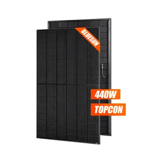 Factory Price Solar Panels Bluesun 440w 450w Mono Full Black Solar Panel Price In Europe Market 440w 450w Bifical Solar Panel 440w Free Shipping