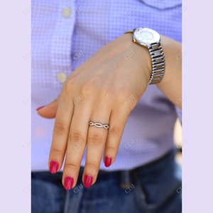 ที่กําหนดเองเครื่องประดับ 14K Gold GRA VVS เพชรงานแต่งงานหมั้นMoissaniteแหวนผู้หญิงร้อนขายเครื่องประดับTwisted Band - Product Image 1