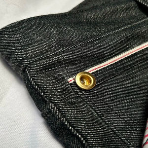 Pantalon en jean surdimensionné à boucle arrière personnalisée pour homme, mode vintage, jean japonais en denim selvedge, coupe ample et décontractée, pantalon en denim brut - Product Image 3