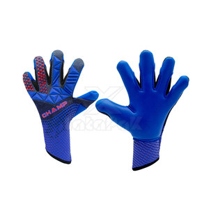 Professional Leather Goalkeeper Gloves Full <b>Finger</b> Breathable Waterproof Adjustable Wrist <b>Strap</b> Unisex - Product Image 1