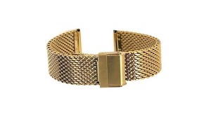 Bracelet de montre unisexe WD011 en acier inoxydable doré, de luxe, professionnel, étanche, respirant, durable, réglable, souple et léger - Product Image 5