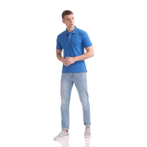 Vente en gros 100% coton pour hommes pour polos personnalisé unisexe manches courtes anti-rides blanc personnalisé broderie logo imprimé solide - Product Image 2