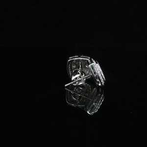 Pendientes de Plata de Ley 925 con Moissanita y Diamantes, Corte Brillante, Diseño Geométrico Clásico, Joyería Hip Hop para Mujer, Uso Diario - Product Image 3