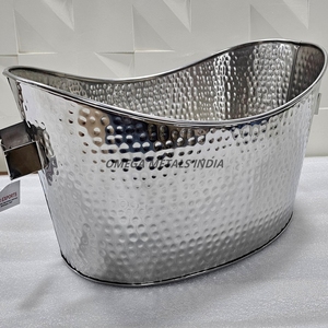 ถังน้ำแข็งสแตนเลสขนาดใหญ่พร้อมที่จับเชือกที่ทันสมัยสำหรับตกแต่งและสวยงามสำหรับดื่มเบียร์และเครื่องดื่ม - Product Image 4