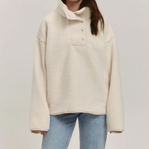 Sudadera con Capucha de Forro Polar, con Botones Metálicos, Talla Grande, con Parche de Logotipo Personalizado del Fabricante de Ropa - Product Image 2