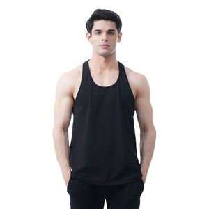 Camisetas de gimnasio OEM para hombre, camisetas sin mangas de algodón personalizadas con cuello de capucha, estampado 3D, Color sólido, ropa deportiva informal, culturismo, Fitness - Product Image 2