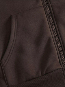 Sweat à capuche unisexe personnalisé pour homme, en coton épais, avec fermeture éclair et deux poches, impression possible. - Product Image 4