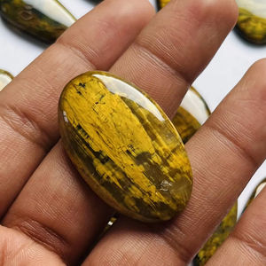 Hermoso Flash Nellite Gemstone Cabochon Yellow Nellite Cabochon Suelto - Product Image 3