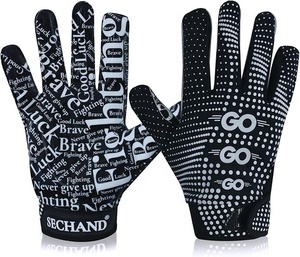 Gants de Football pour jeunes pour adolescents Gants récepteurs respirants antidérapants pour la formation scolaire Enfants Impression en silicone personnalisée - Product Image 6