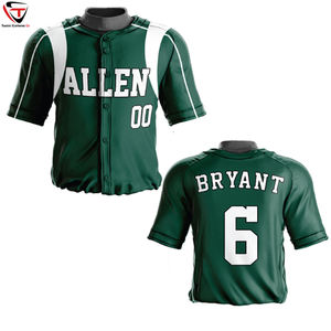 Conjunto de uniforme de equipo de béisbol y softbol Unisex de alta calidad Transpirable Nuevo diseño Impresión por sublimación Jersey en blanco Precio barato - Product Image 2