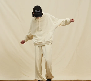 Chándal de lana de algodón informal de talla XL para mujer, Sudadera con capucha y cremallera, pantalones para correr, logotipo personalizado, gimnasio activo transpirable - Product Image 5