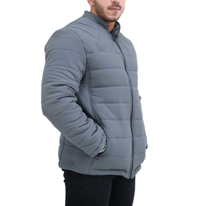 High Quality Men Canvas Puffer <b>Jacket</b> Hooded <b>Heated</b> Winter Wear Custom Logo Cotton Lining Silk Lining - Product Image 4