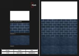 Carreaux muraux en céramique élégants 300x600mm pour salle de bain et cuisine, surface brillante mate effet sucre sculpté, pour murs intérieurs. - Product Image 3