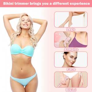 Afeitadora Eléctrica para Mujer, para Área del Bikini, Piernas, Brazos y Axilas, Recargable por USB, Doble Cuchilla, Resistente al Agua IPX7, para Uso en Autocaravanas - Product Image 1