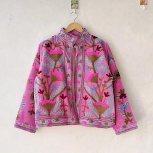 Durable Quality <b>Vintage</b> Style Embroidered Suzani <b>Jacket</b> with Folk Art Patterns for Womens Stylish Daily Wear Available For Sale - Product Image 5
