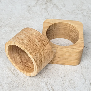 Porte-serviettes et anneaux en bois faits main, écologiques, personnalisables, design moderne et luxueux, pour la décoration de table à manger - Product Image 3