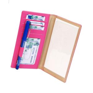 Porte-chèques RFID unisexe de qualité supérieure avec fermeture éclair longue et pliable en cuir PU, portefeuille de voyage avec logo personnalisé - Product Image 1