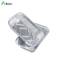 10, 20 ou 50 pièces – Barquettes alimentaires rectangulaires jetables en aluminium de qualité alimentaire, moules à pain en aluminium argentés avec couvercles