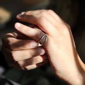 Bague en argent uni infini Style hip-hop unisexe pour cadeau de fête de fiançailles de mariage bague d'usure quotidienne symbole religieux chrétien - Product Image 2