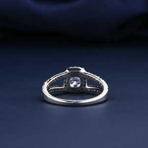 Custom Stylish Luxury Cushion Brilliant Cut Split Shank <b>Cubic</b> <b>Zirconia</b> Women's Engagement <b>Ring</b> Classic Real <b>Wedding</b> Party - Product Image 4