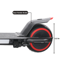 Trottinette électrique Emoko A43, moteur 130W, éclairage LED, facile à transporter, 2 roues, pliable, pour enfants, directement de l'usine.