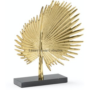 Objet de concepteur en métal de conception incurvée simple pour la couleur argentée de bureau de table avec l'accessoire d'accent de décor de forme carrée de Base de marbre - Product Image 2