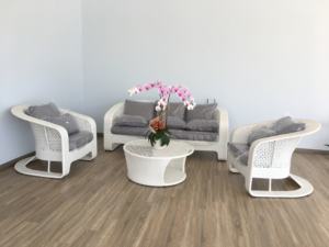 Ensemble de canapés en poly rotin d'extérieur PRSF-EG1 résistant à l'eau et aux UV pour hôtel, salon, villa, hall, appartement et extérieur - Product Image 2