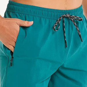 Short de bain d'été décontracté pour hommes 100% Polyester 165g Poches de plage à séchage rapide Short de bain noir Prix d'usine Vente en gros - Product Image 4