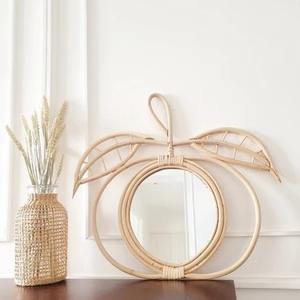 Vietrustic Certified Supplier Wall Accessories <b>Bamboo</b> Rattan <b>Mirror</b> For Collection Set - Product Image 2