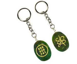 Porte-clés Cabochon en pierre de symbole Zibu en jade vert naturel Offre Spéciale de meilleure qualité par ALIF CRYSTAL AND AGATE - Product Image 5