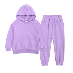 Conjunto Deportivo con Capucha para Niños Unisex, Sudadera y Pantalones Deportivos de Color Sólido, Ropa Casual de Otoño, Manga Larga, Bolsillos Laterales - Product Image 5