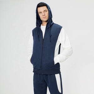 Survêtement avec logo personnalisé pour hommes Jogging Pantalon de survêtement et sweat à capuche Ensemble à fermeture éclair Décontracté Slim Fit Training Wear Survêtement Ensembles - Product Image 1