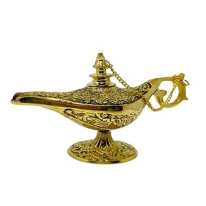 Lámpara de Aladino decorativa de latón de alta calidad con acabado pulido de grabado para decoración del hogar Metal Aladdin Chirag - Product Image 2