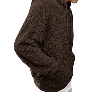 Custom Streetwear <b>Fleece</b> 100% Cotton Pullover Heavyweight Oversized <b>Mens</b> <b>Sherpa</b> Hoodies for Man - Product Image 4
