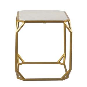 Custom Design Iron Made Center <b>Table</b> Home and Office Set of 2 White <b>Gold</b> Designed Manufacturer Indian Factory - Product Image 4
