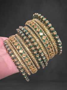 El conjunto de Chudiyan de terciopelo con diseño de Hip Hop ligero más buscado para mujeres paquistaníes e indias, brazaletes de moda para damas - Product Image 3