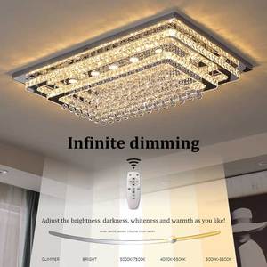 Hiện Đại Tối Giản Ánh Sáng Sang Trọng Vuông Hình Chữ Nhật Cao Cấp Pha Lê Đèn Trần Cho Phòng Khách Phòng Ngủ - Product Image 3