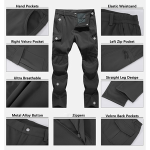 Pantalones Softshell elegantes para mujer, transpirables, impermeables, a prueba de viento, duraderos para exteriores, senderismo, senderismo, esquí, moda informal plana - Product Image 4