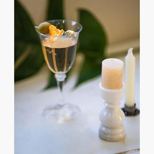 Stylish Metal and <b>Glass</b> Candle <b>Holder</b> for Living Room Tabletop Rustic Centerpiece Decorative Votive Pillar <b>Stand</b> - Product Image 4