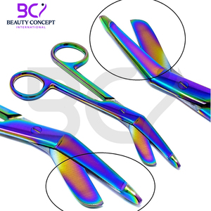 กรรไกรผ้าพันแผลอเนกประสงค์สำหรับ4.5สีรุ้งสแตนเลสพื้นฐานของเครื่องมือผ่าตัด - Product Image 2
