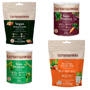 Poudre de protéines végétales, mélange de protéines de noix du Brésil, saveur vanille, complément alimentaire pour smoothies et boissons nutritives - Product Image 1