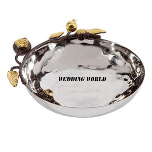 Bol à chocolat design en aluminium nickelé Bol à chocolat fait main Forme ronde Bol à chocolat de luxe pour hôtel - Product Image 6