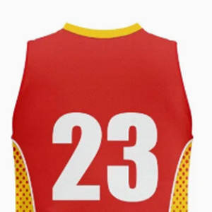 เสื้อบาสเก็ตบอลแบบไม่มีแขนน้ำหนักเบาสั่งทำพิเศษ ระบายอากาศได้ดี พร้อมชื่อและหมายเลขแบบซับลิเมชั่น โพลีเอสเตอร์ 100% - Product Image 5