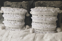 Housses de coussin berbères blanches Handira oreillers de lit motif Vintage fait à la main soie laine tissé personnalisable cadeaux de mariage maison hôtel